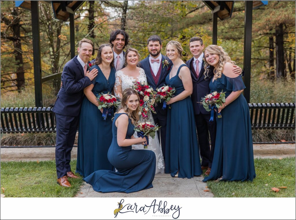 Fall Wedding Portraits at White Oak Park in White Oak, PA