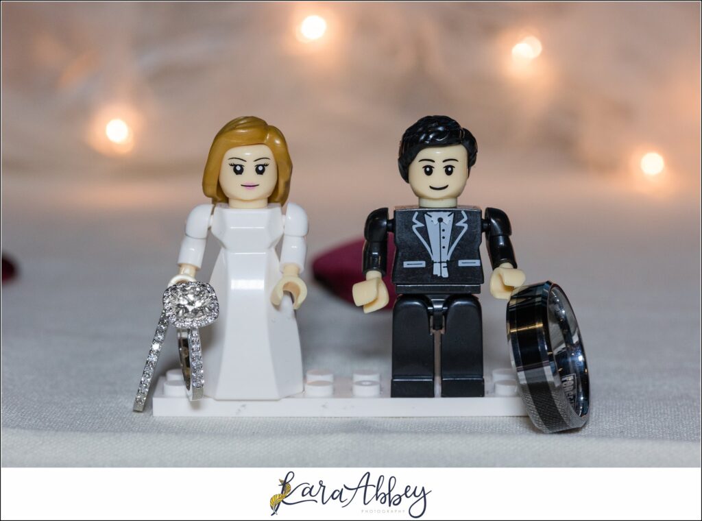 Fall Wedding Reception at Stratigos Stratigos Banquet Centre in North Huntingdon, PA Lego Bride & Groom