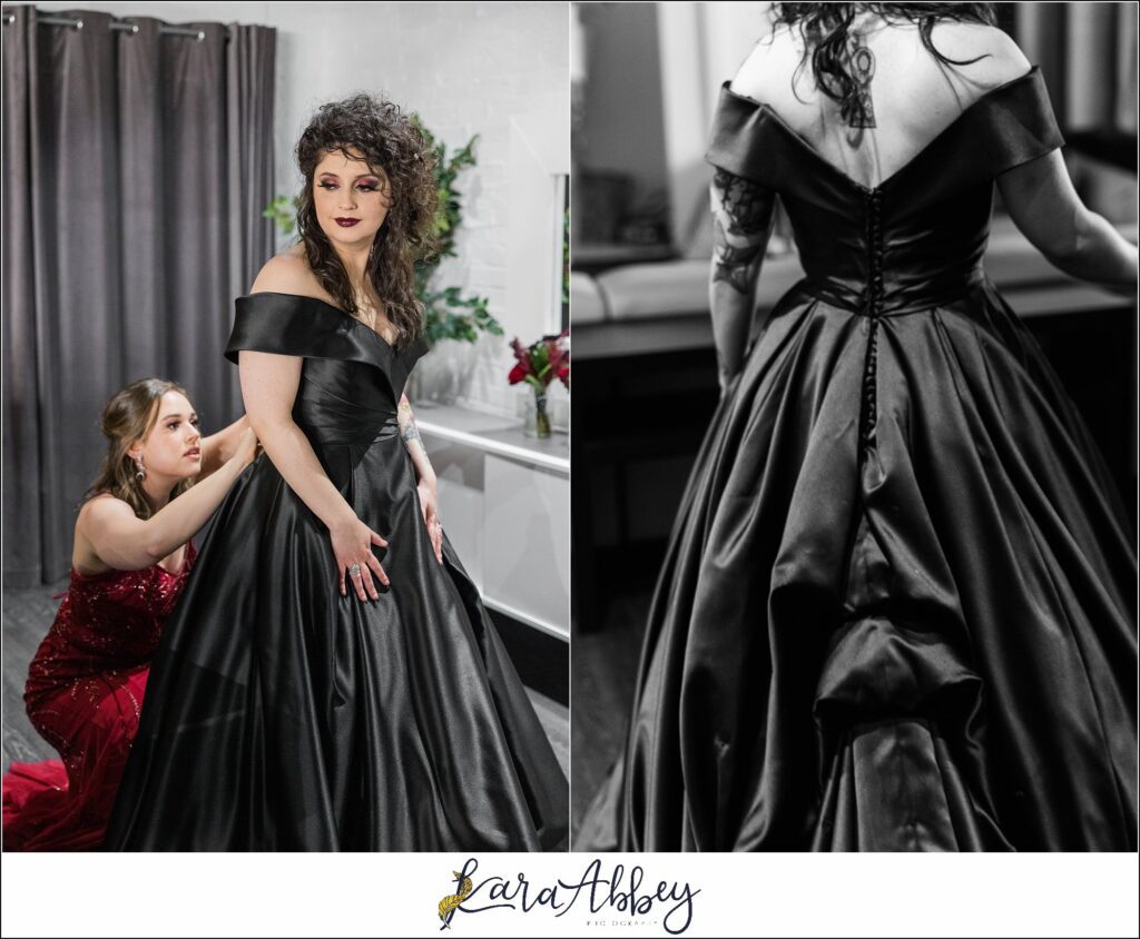 Goth Glam Halloween Wedding at J Verno Studios Pittsburgh PA