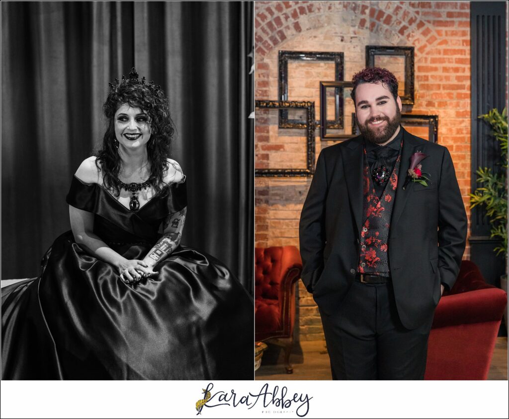 Goth Glam Halloween Wedding at J Verno Studios Pittsburgh PA