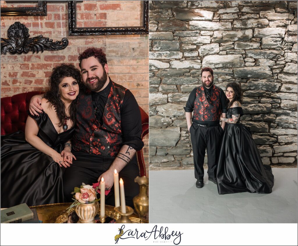 Goth Glam Halloween Wedding at J Verno Studios Pittsburgh PA