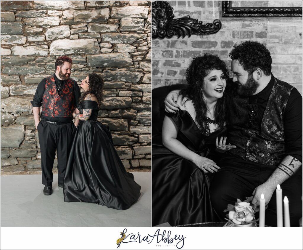 Goth Glam Halloween Wedding at J Verno Studios Pittsburgh PA