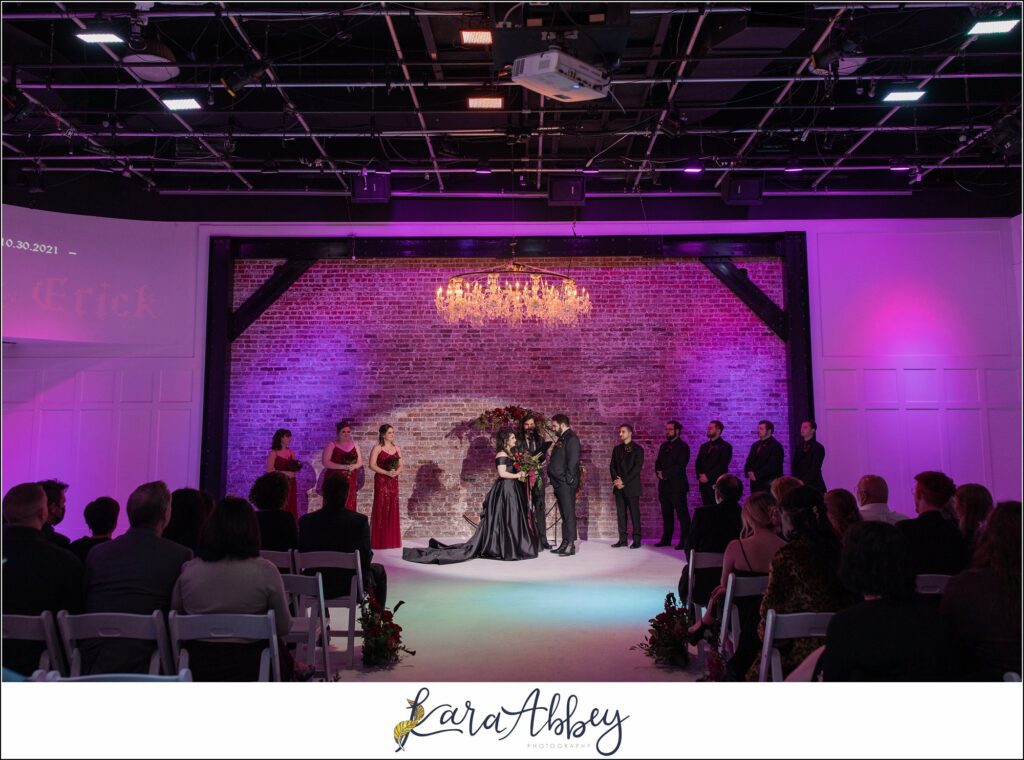 Goth Glam Halloween Wedding at J Verno Studios Pittsburgh PA