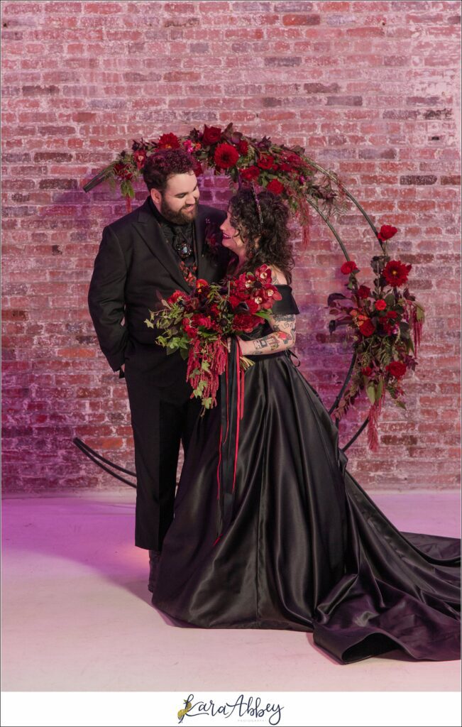 Goth Glam Halloween Wedding at J Verno Studios Pittsburgh PA