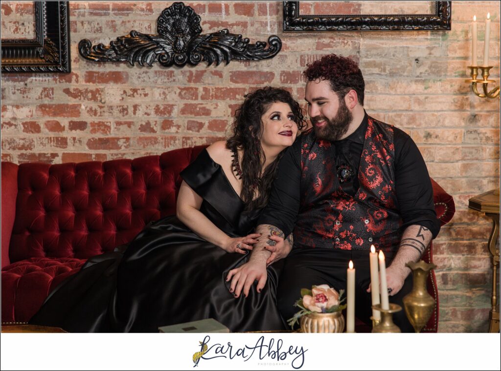 Goth Glam Halloween Wedding at J Verno Studios Pittsburgh PA