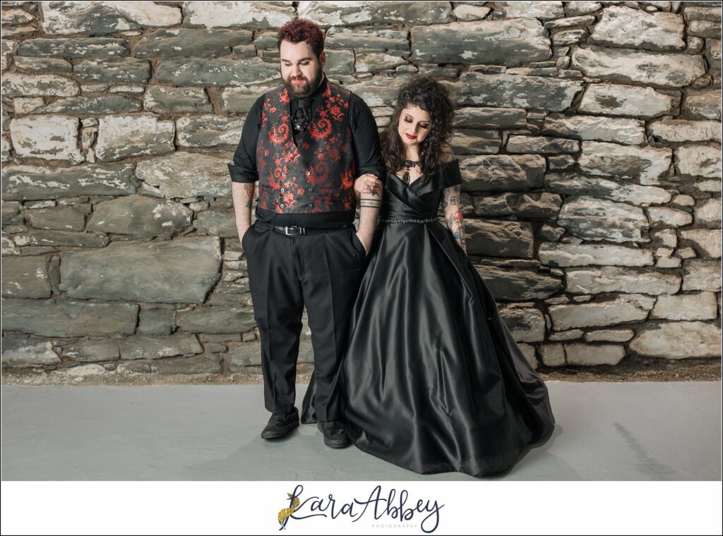 Goth Glam Halloween Wedding at J Verno Studios Pittsburgh PA