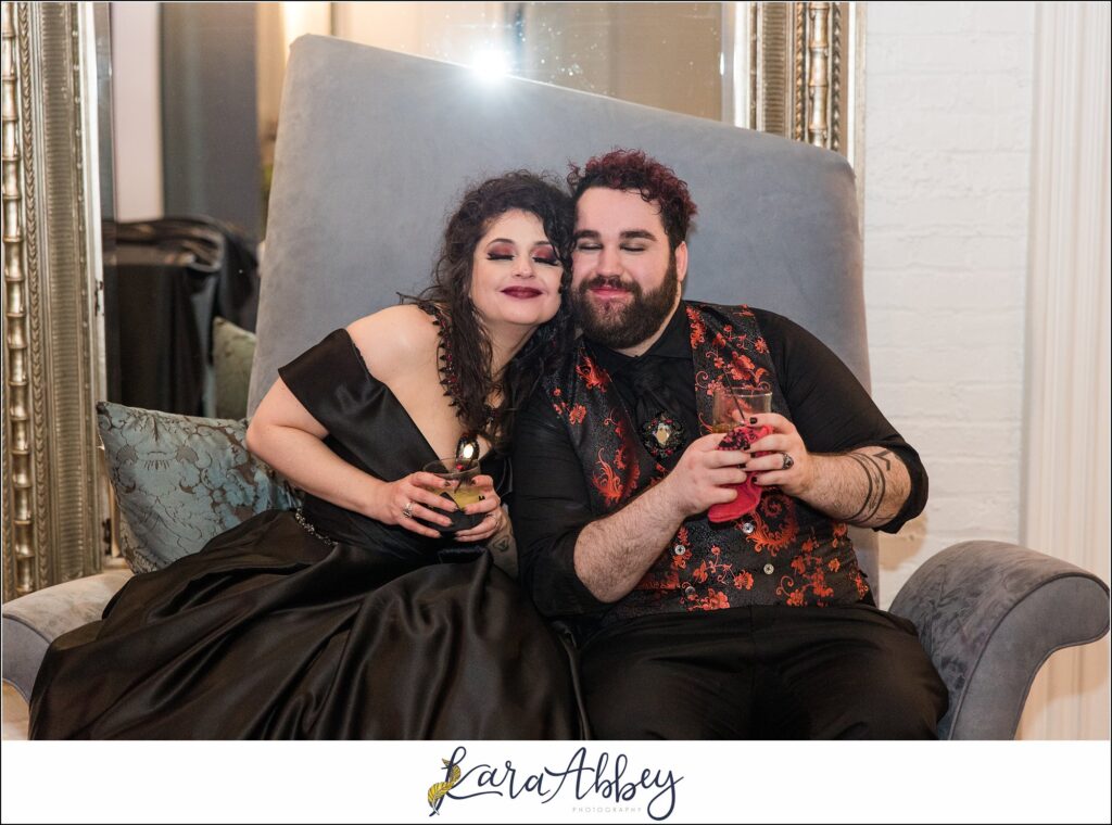 Goth Glam Halloween Wedding at J Verno Studios Pittsburgh PA