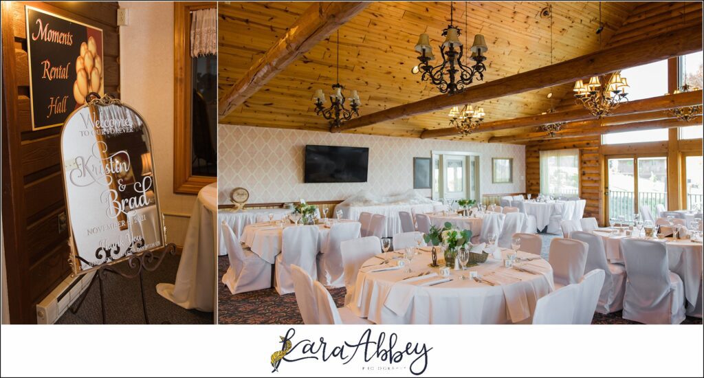 Classic Fall Wedding Reception at Moments Rental Hall in Irwin, PA