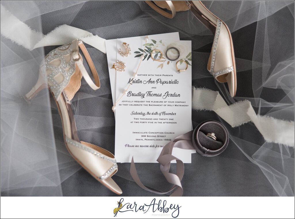 Classic Fall Wedding in Irwin, PA Details & Getting Ready
