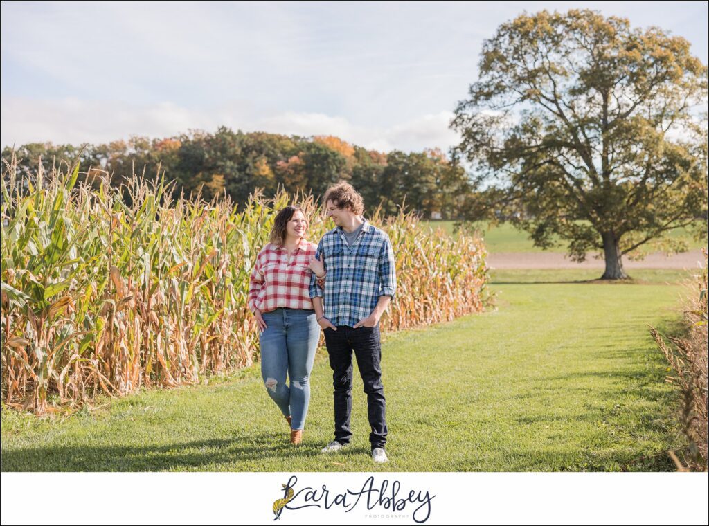 Fall Engagement Photos at The White Barn at Lucas Farm in Oakland, MD