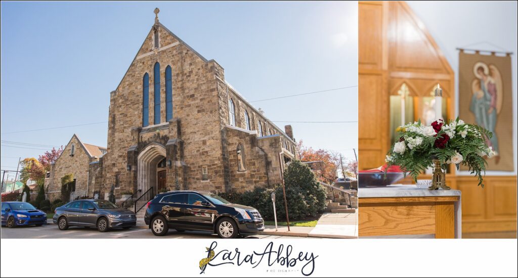 Classic Fall Wedding at Immaculate Conception Church in Irwin, PA