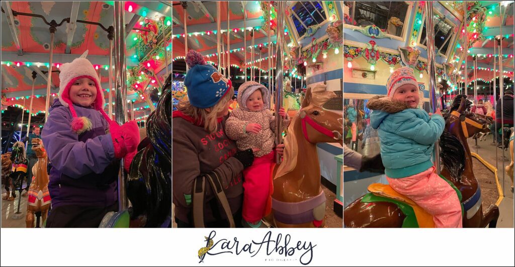 Celebrating Leander's 3rd Birthday at Kennywood Holiday Lights