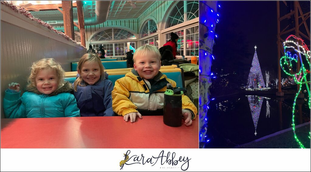 Celebrating Leander's 3rd Birthday at Kennywood Holiday Lights