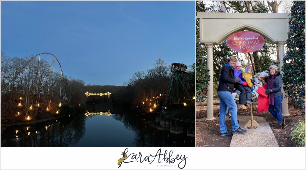 Christmas Town at Busch Gardens Williamsburg Adventuring Abbeys Family Vlog