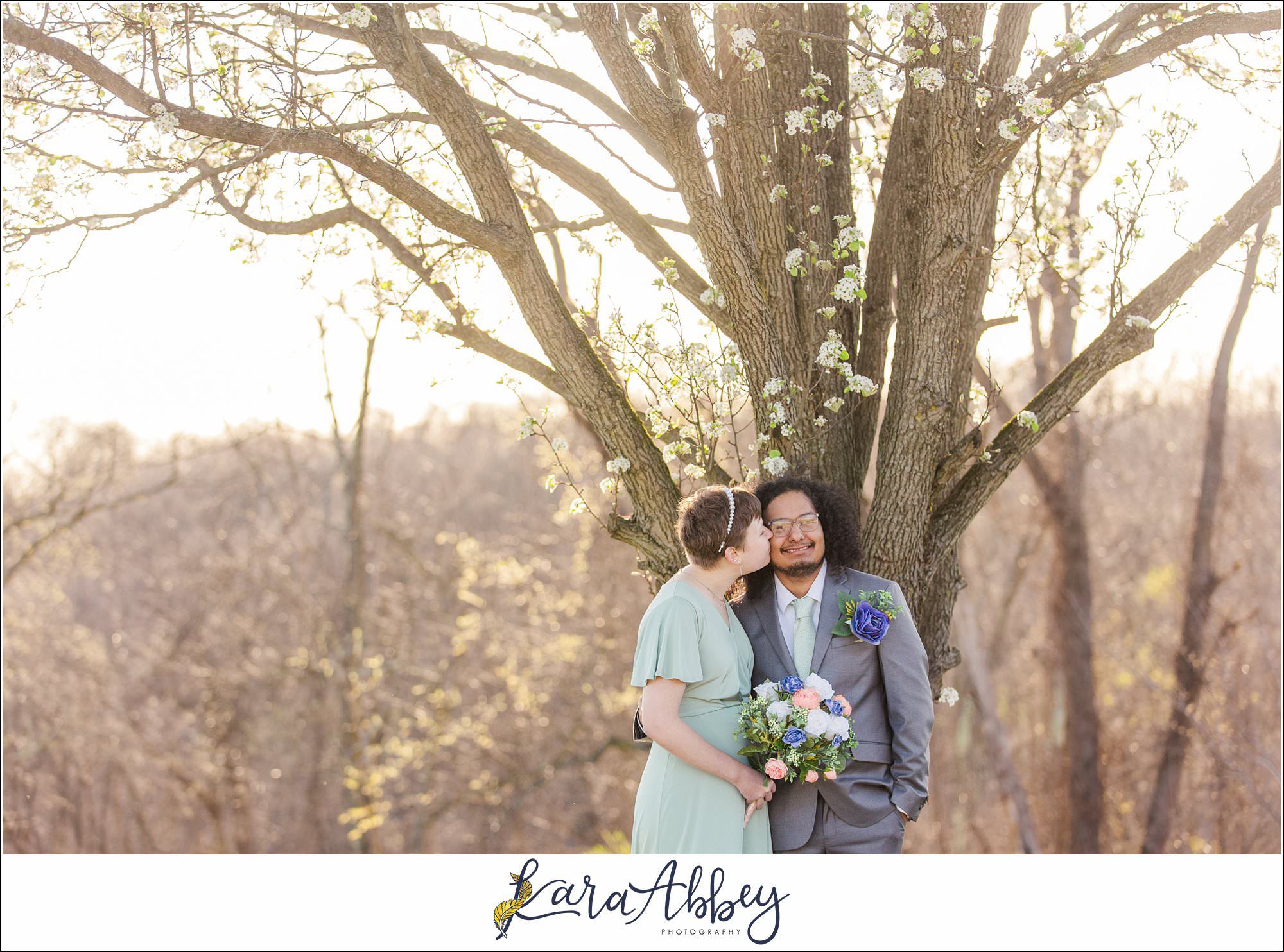 Spring Elopement Portraits at Oak Hollow Park in North Huntingdon, PA