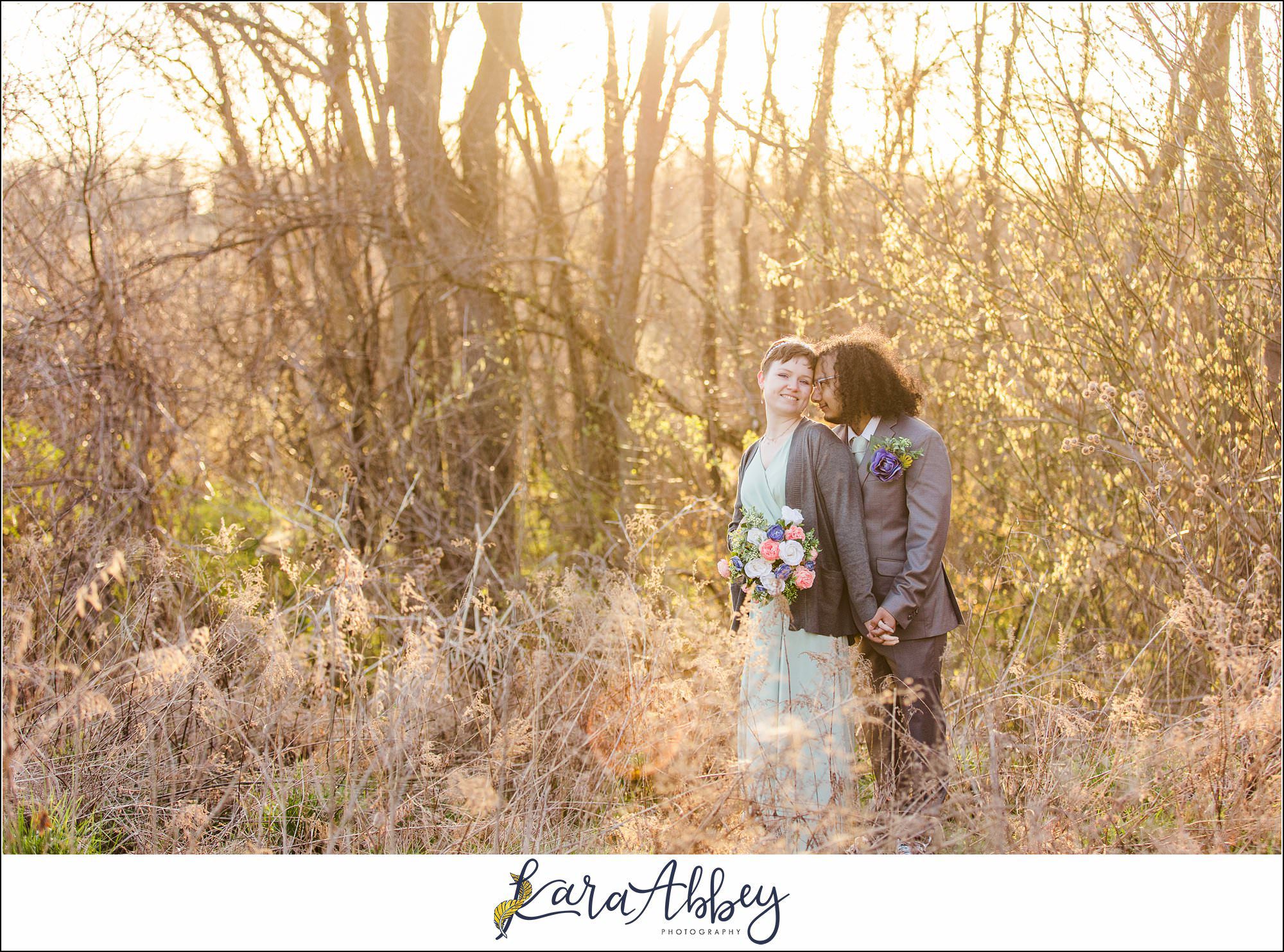 Spring Elopement Portraits at Oak Hollow Park in North Huntingdon, PA