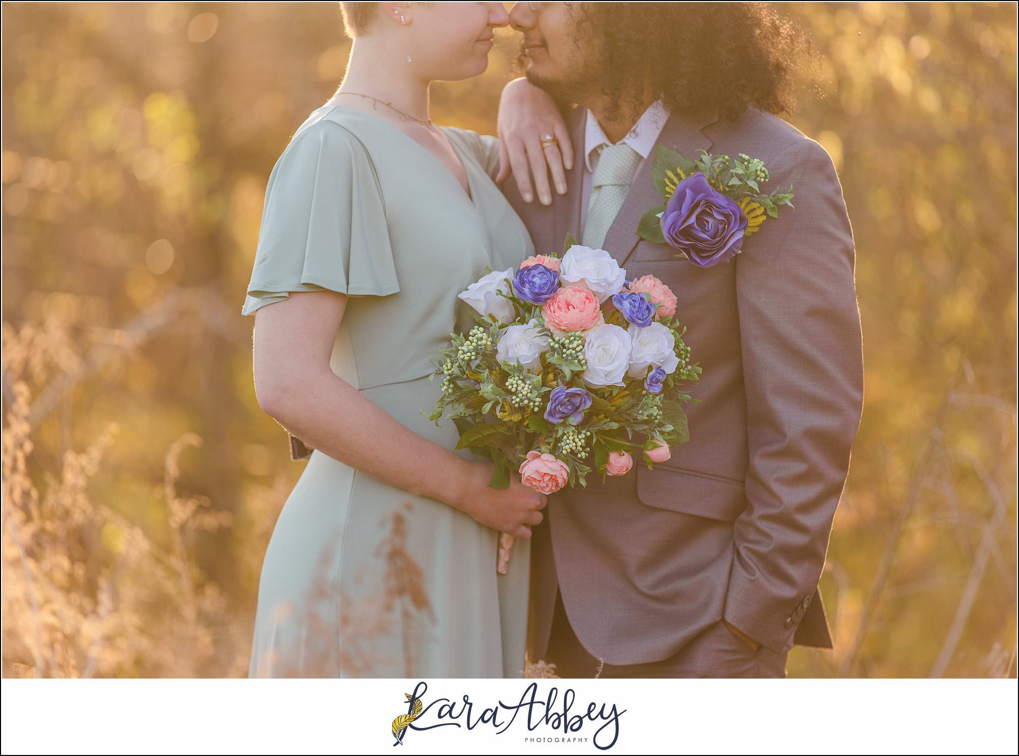 Spring Elopement Portraits at Oak Hollow Park in North Huntingdon, PA