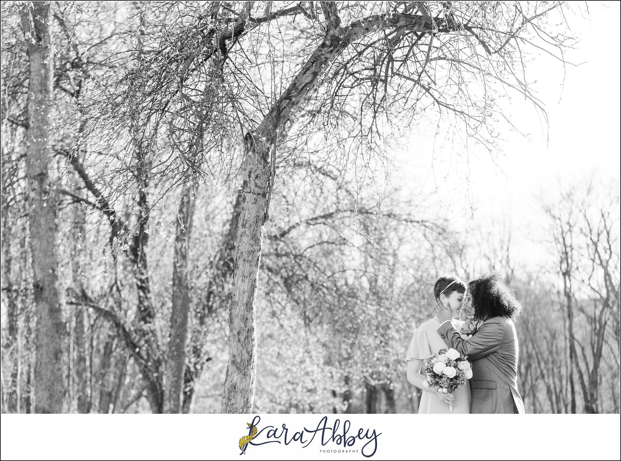 Spring Elopement Portraits at Oak Hollow Park in North Huntingdon, PA