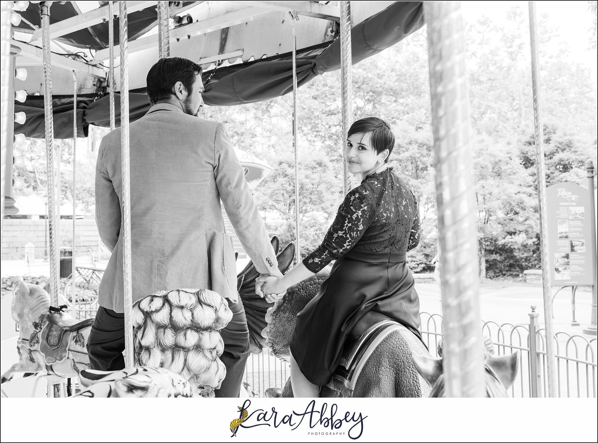 Engagement Session at The PNC Carousel in Pittsburgh, PA