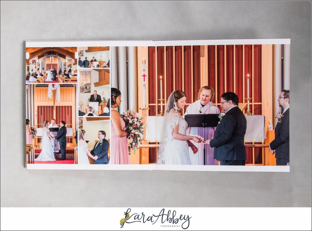 Blush Pink Leather Wedding Album Irwin PA