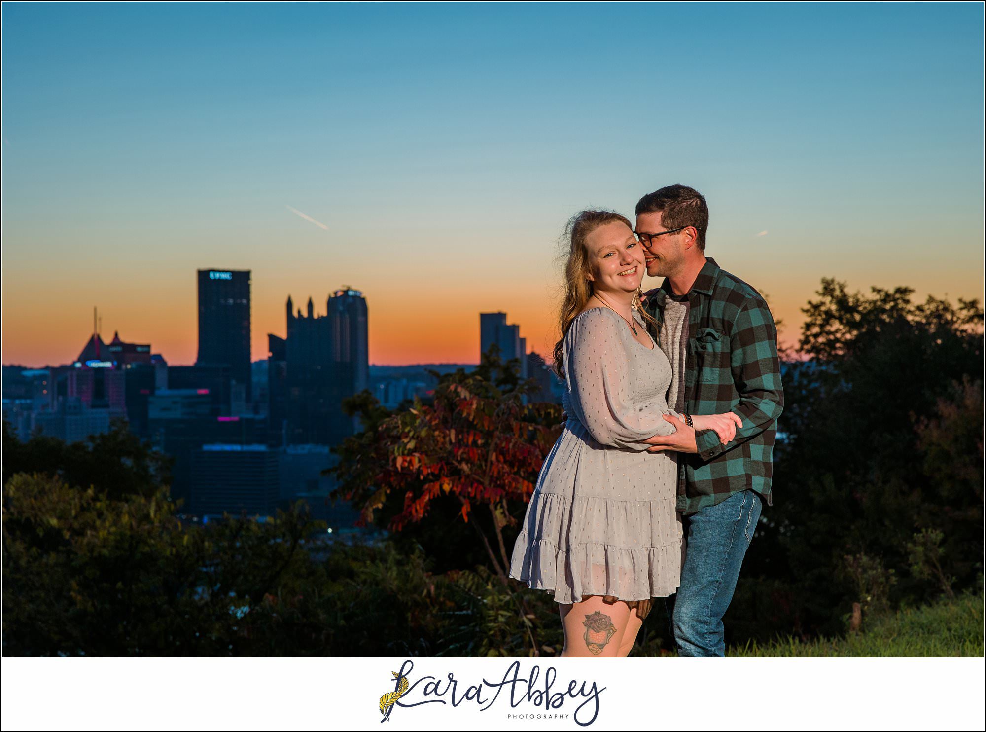 Sunrise Engagement Session on Mount Washington Pittsburgh PA