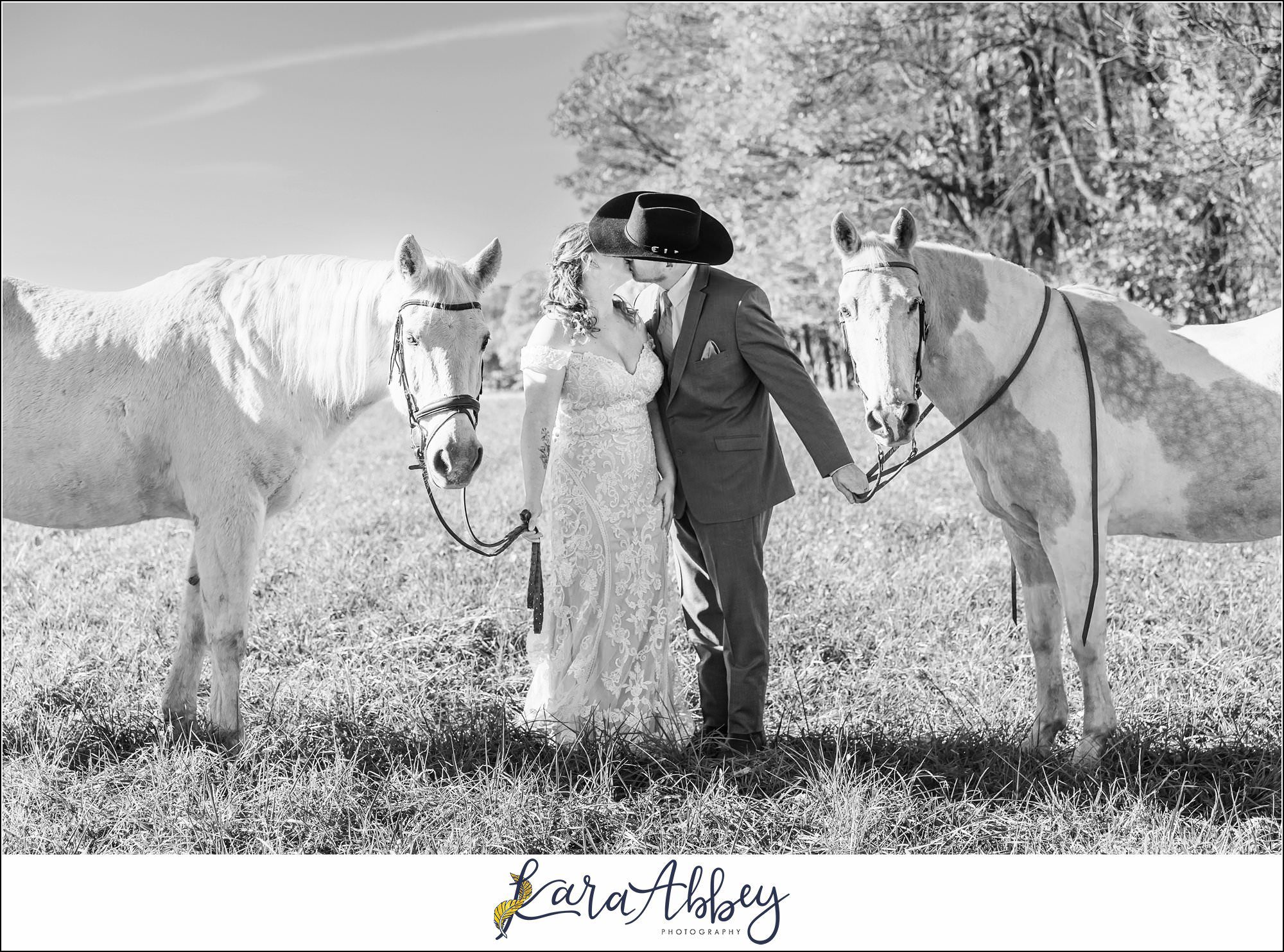 Bride And Her Horses Post-Wedding Portraits in New Alexandia PA