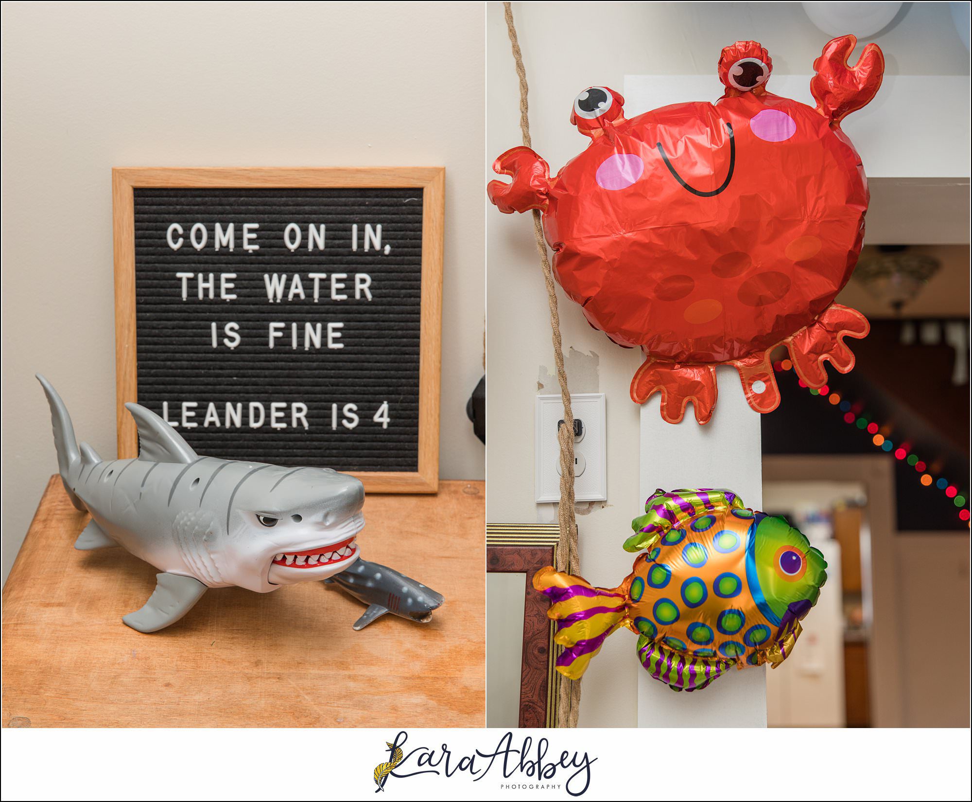 Happy 4th Birthday Leander in Irwin PA Shark Birthday Party