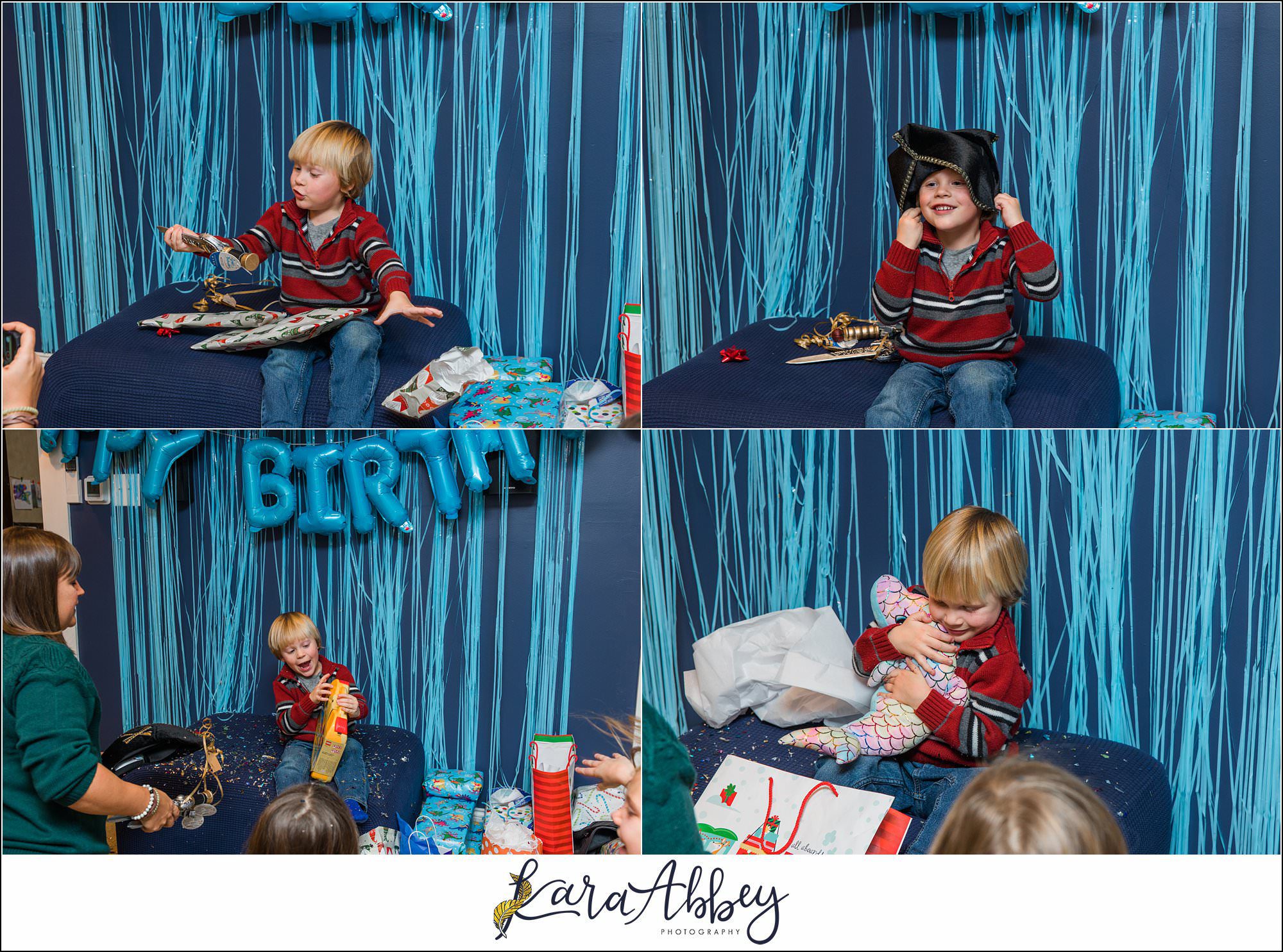 Happy 4th Birthday Leander in Irwin PA Shark Birthday Party