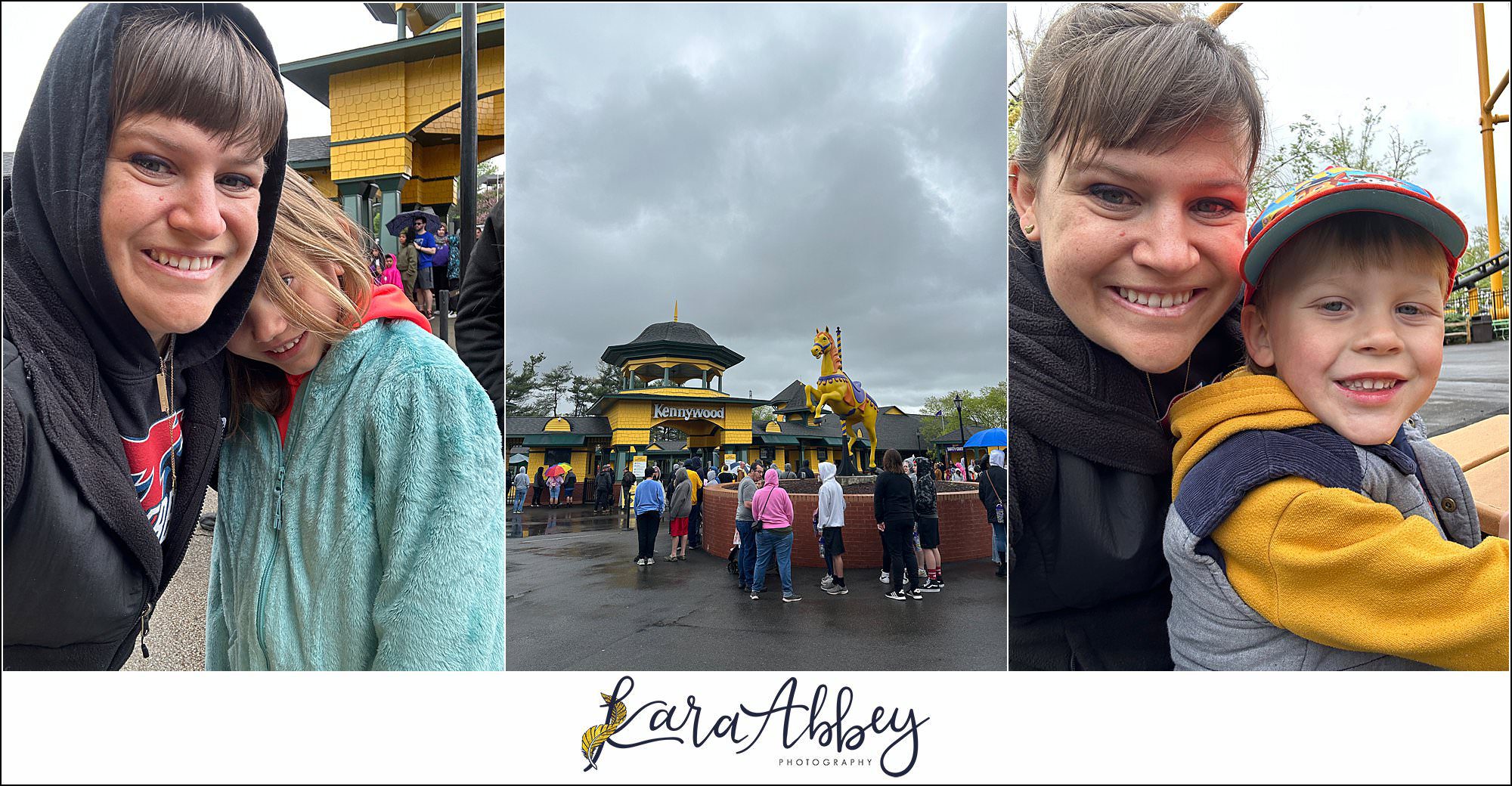 The Adventuring Abbeys go to Kennywood Park in the rain on Opening Day 2023