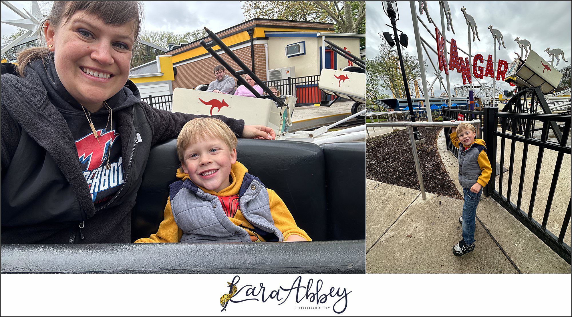The Adventuring Abbeys go to Kennywood Park in the rain on Opening Day 2023