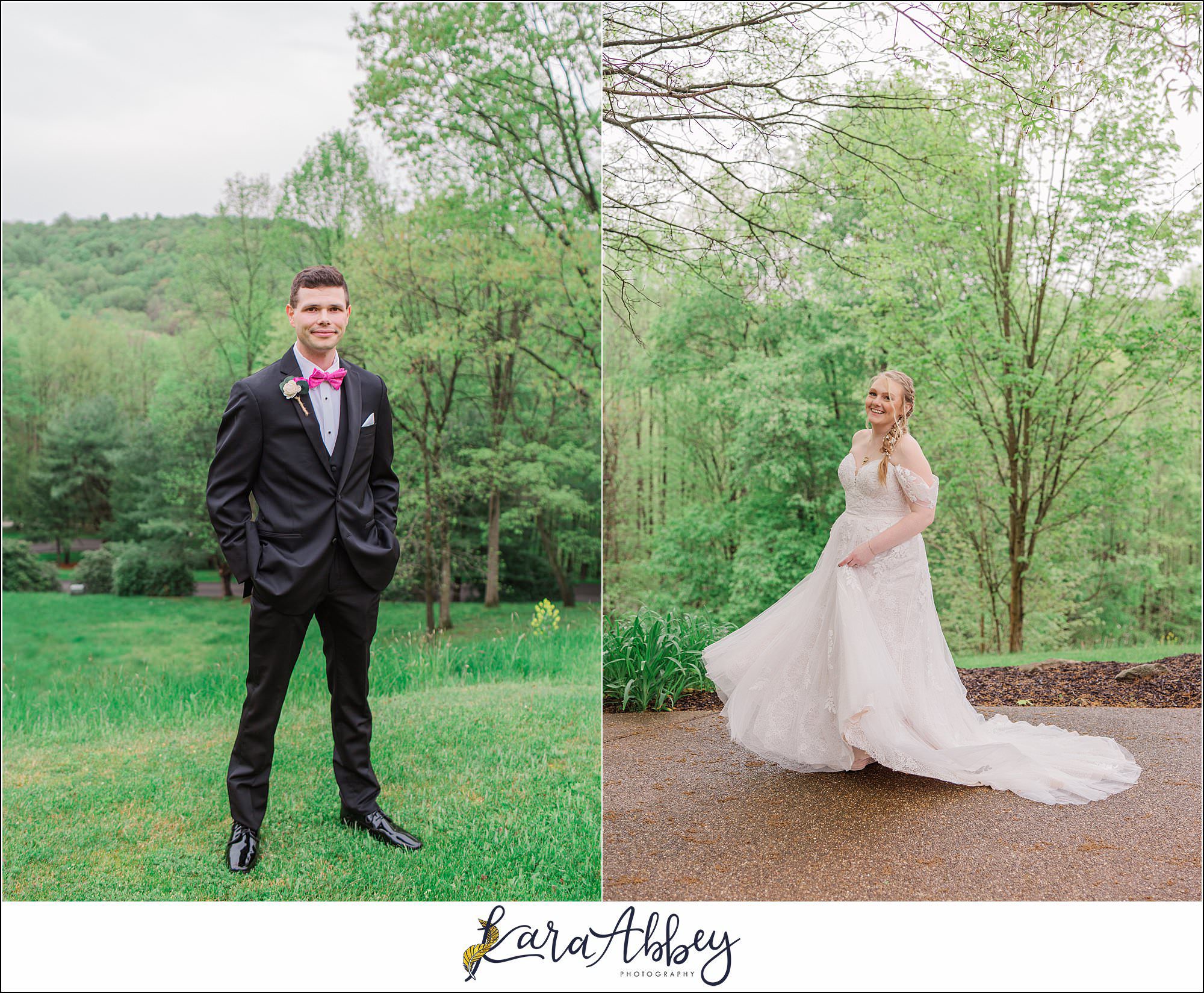 Rainy Spring Wedding at Oak Lodge in Stahlstown, PA