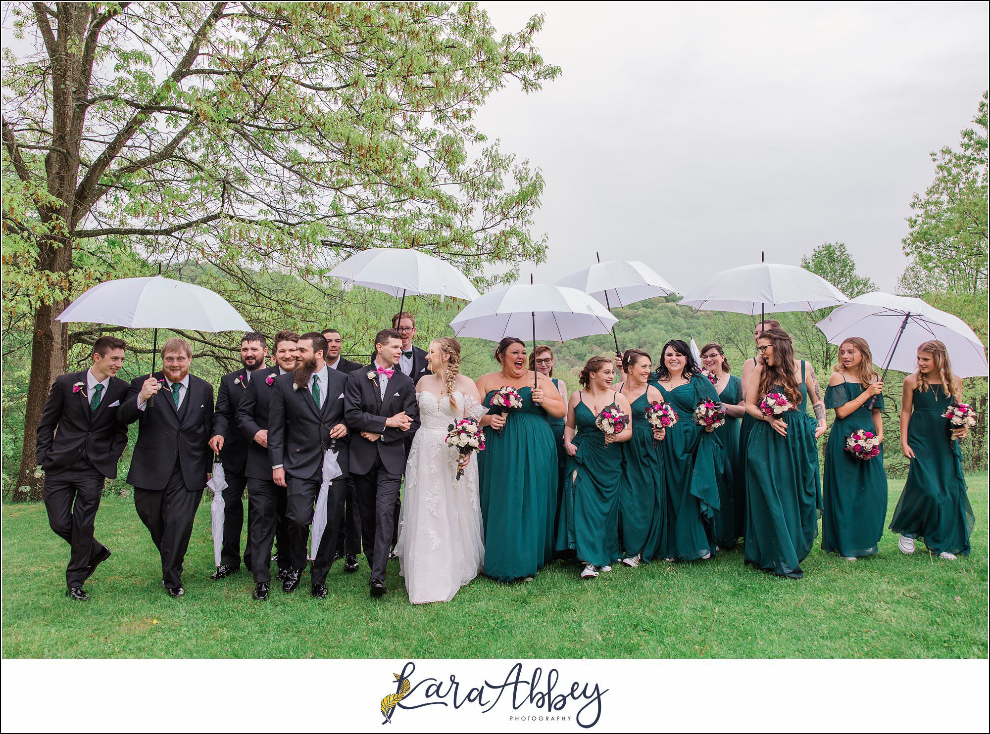 Rainy Spring Wedding at Oak Lodge in Stahlstown, PA