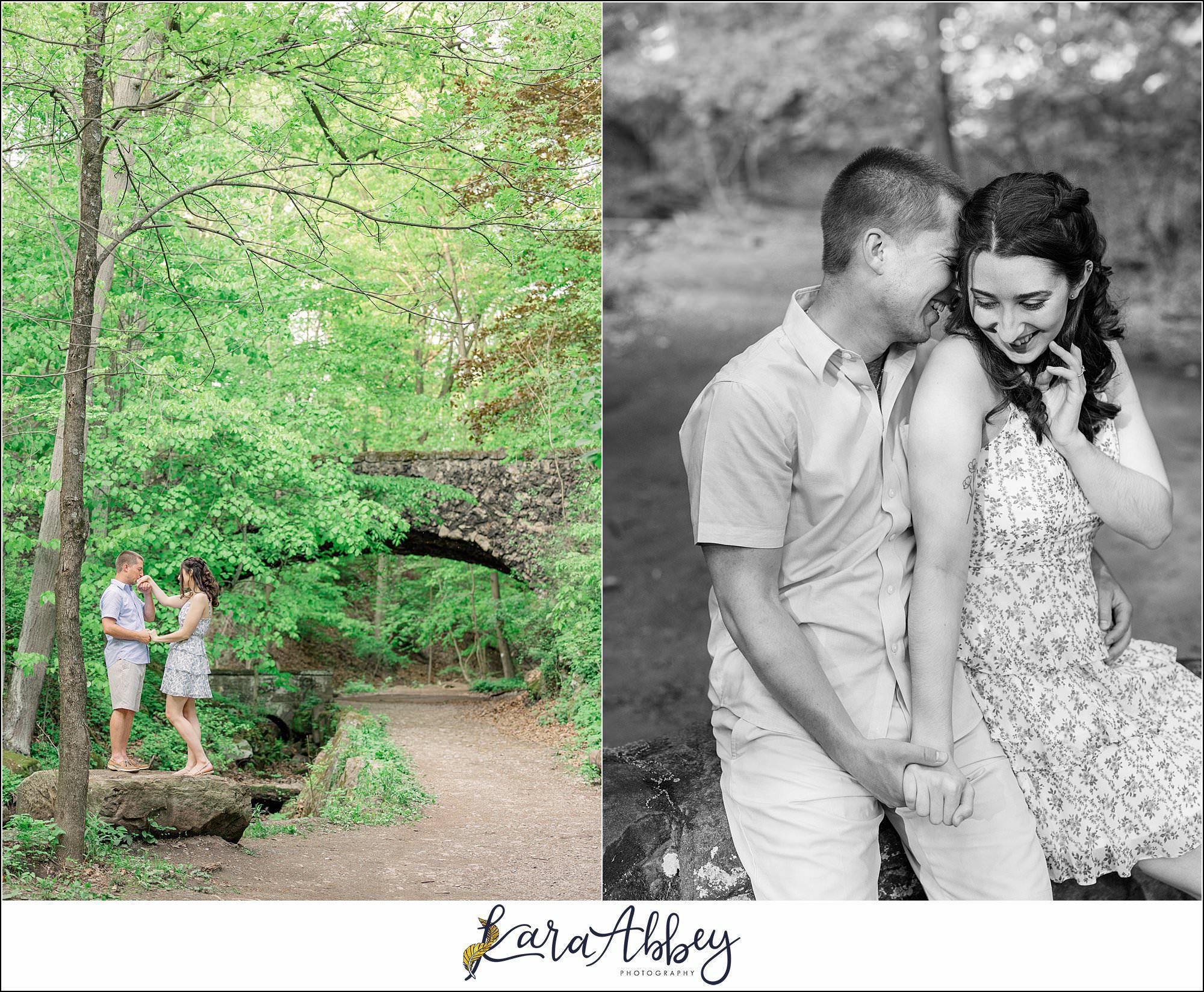 Spring Engagement Session at Tufa Bridge in Schenley Park in Pittsburgh, PA