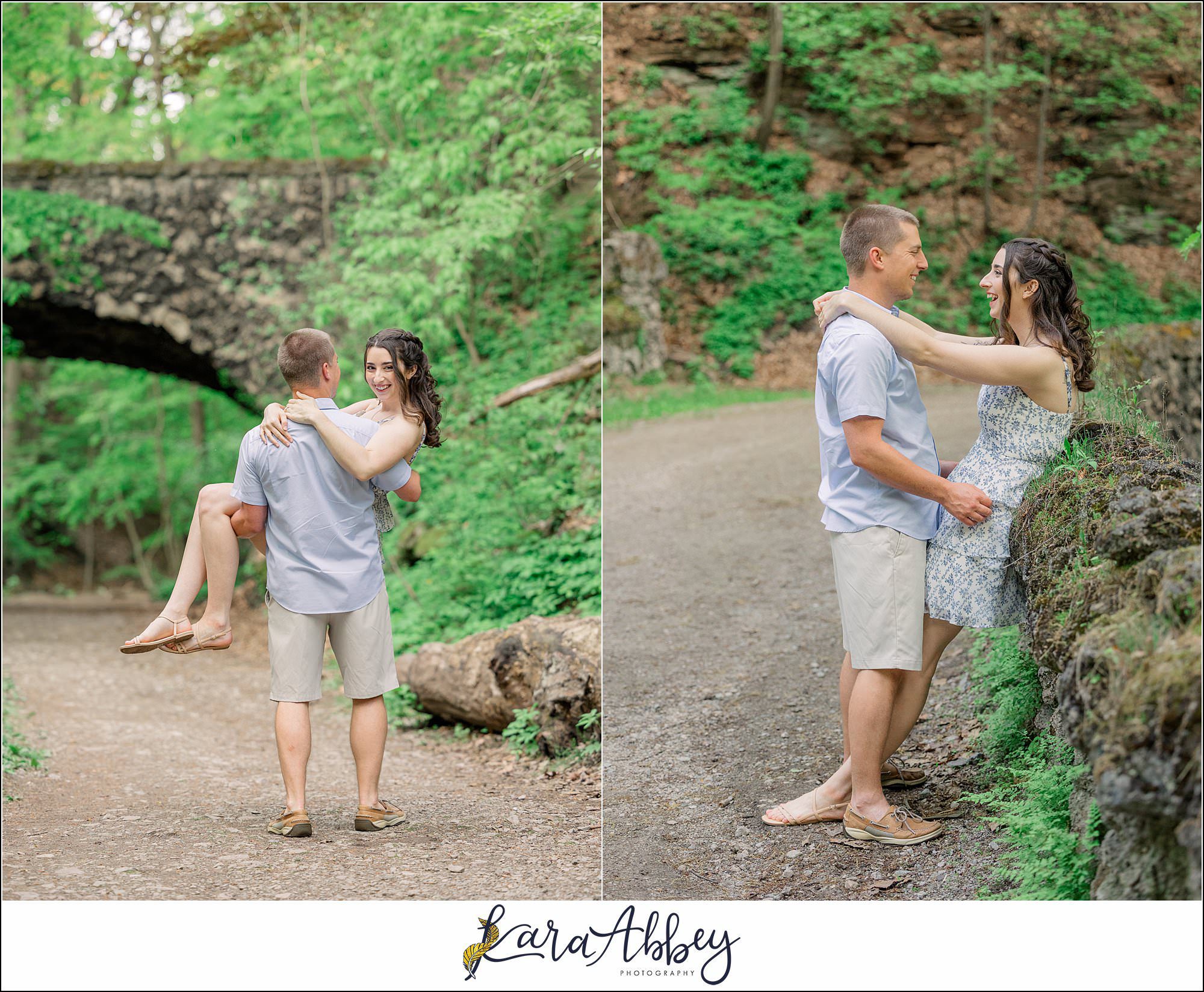 Spring Engagement Session at Tufa Bridge in Schenley Park in Pittsburgh, PA