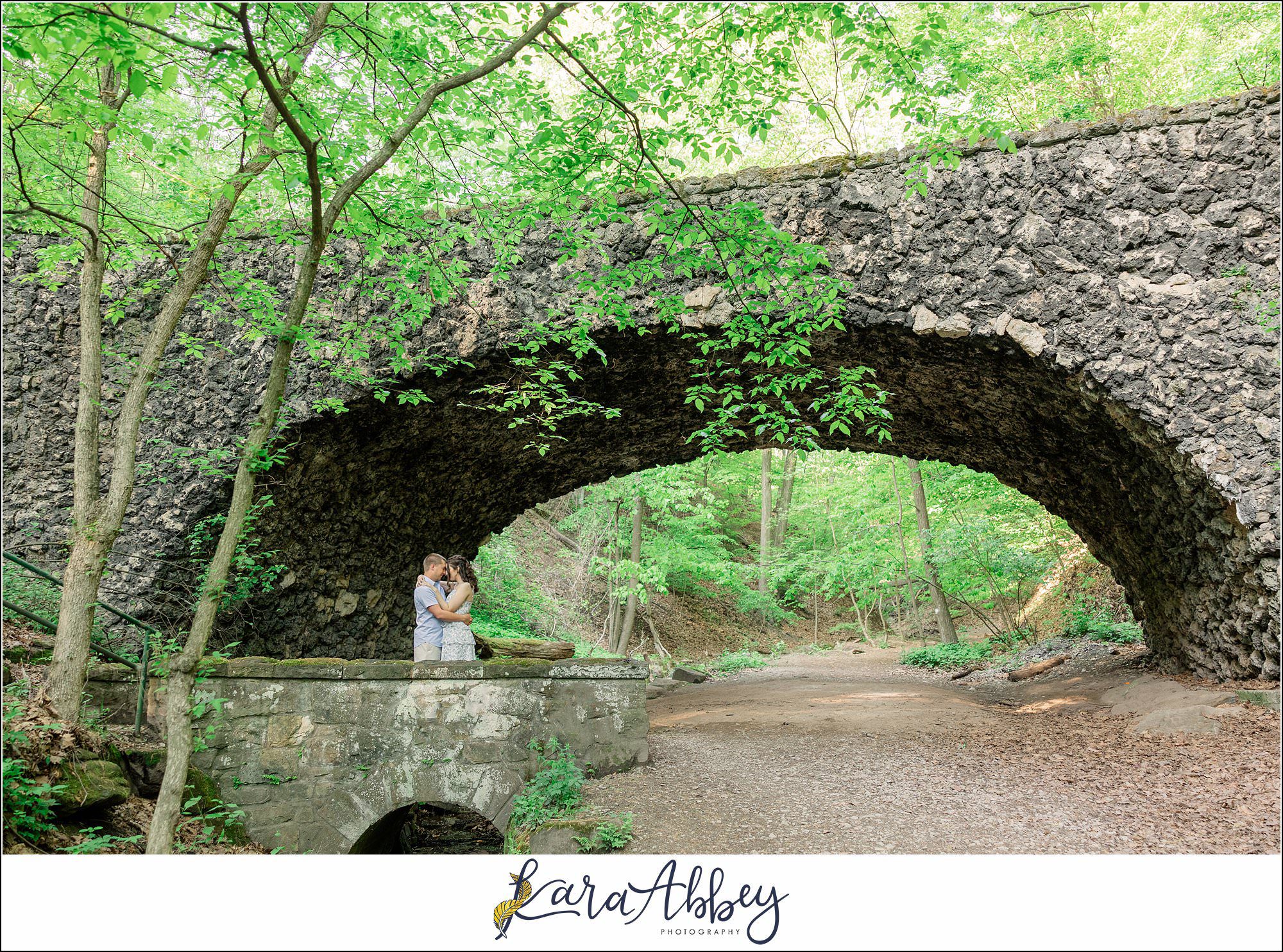 Spring Engagement Session at Tufa Bridge in Schenley Park in Pittsburgh, PA
