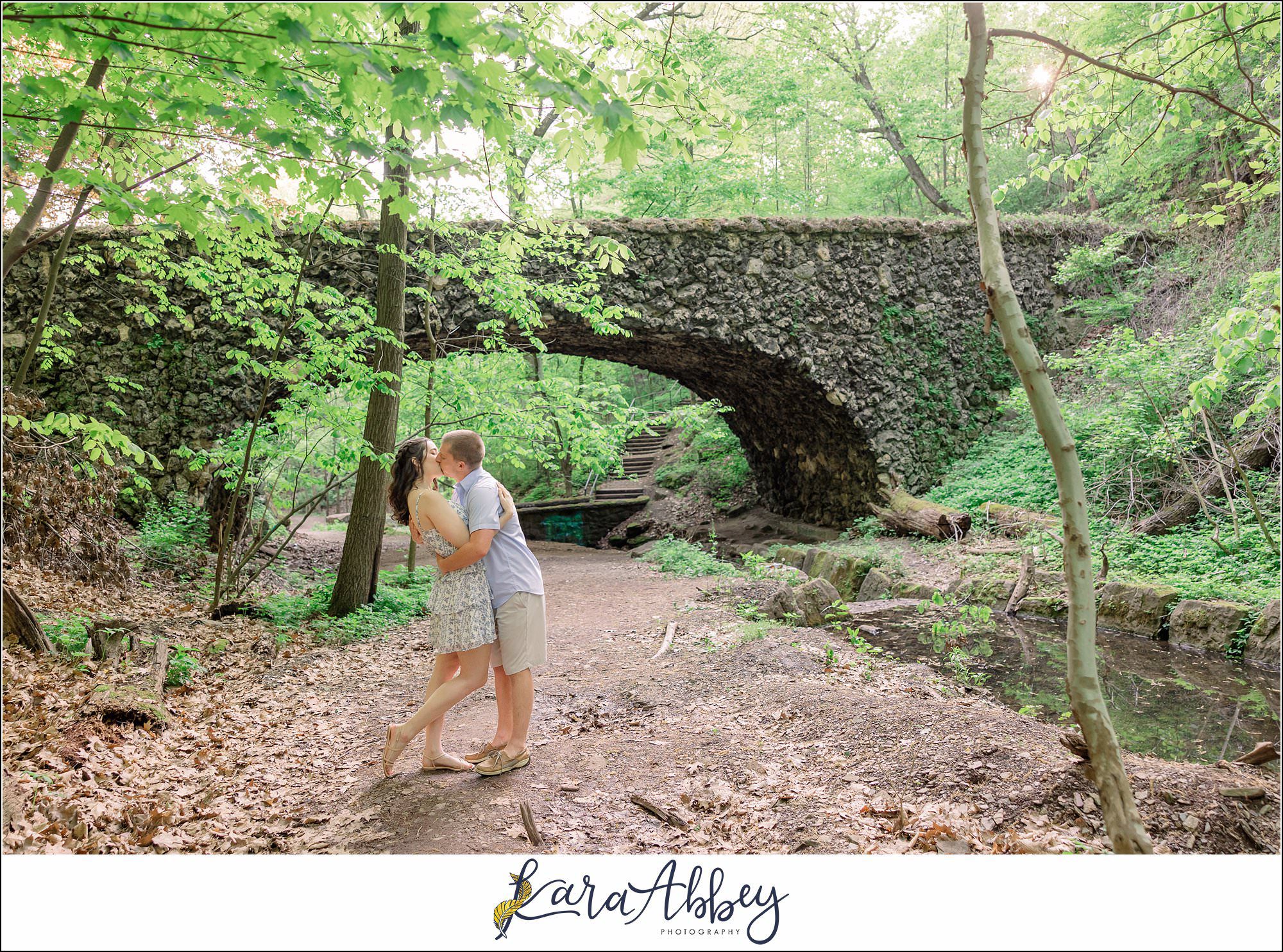 Spring Engagement Session at Tufa Bridge in Schenley Park in Pittsburgh, PA