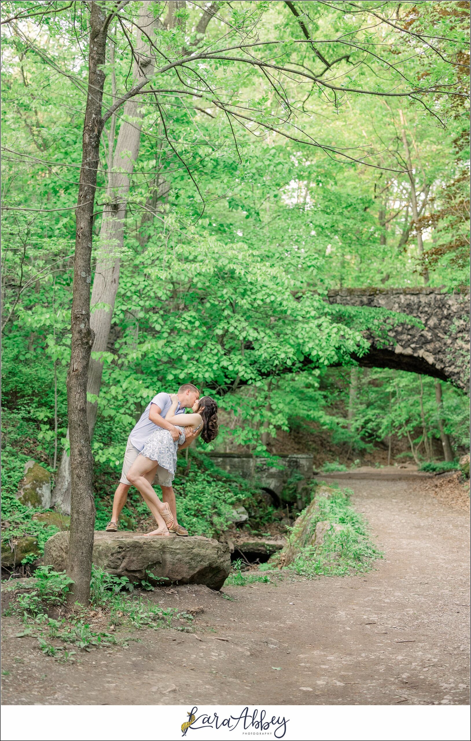 Spring Engagement Session at Tufa Bridge in Schenley Park in Pittsburgh, PA