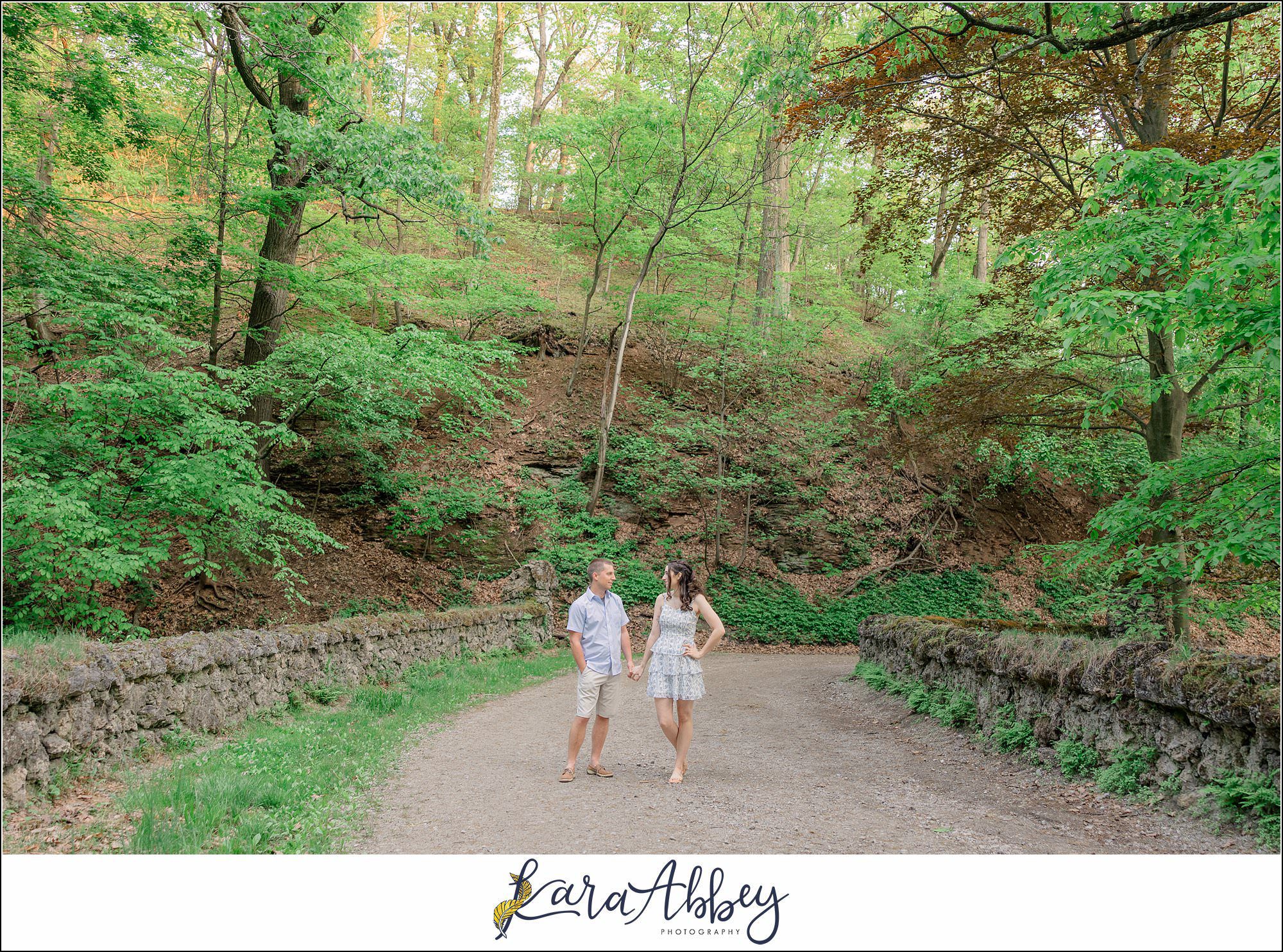 Spring Engagement Session at Tufa Bridge in Schenley Park in Pittsburgh, PA