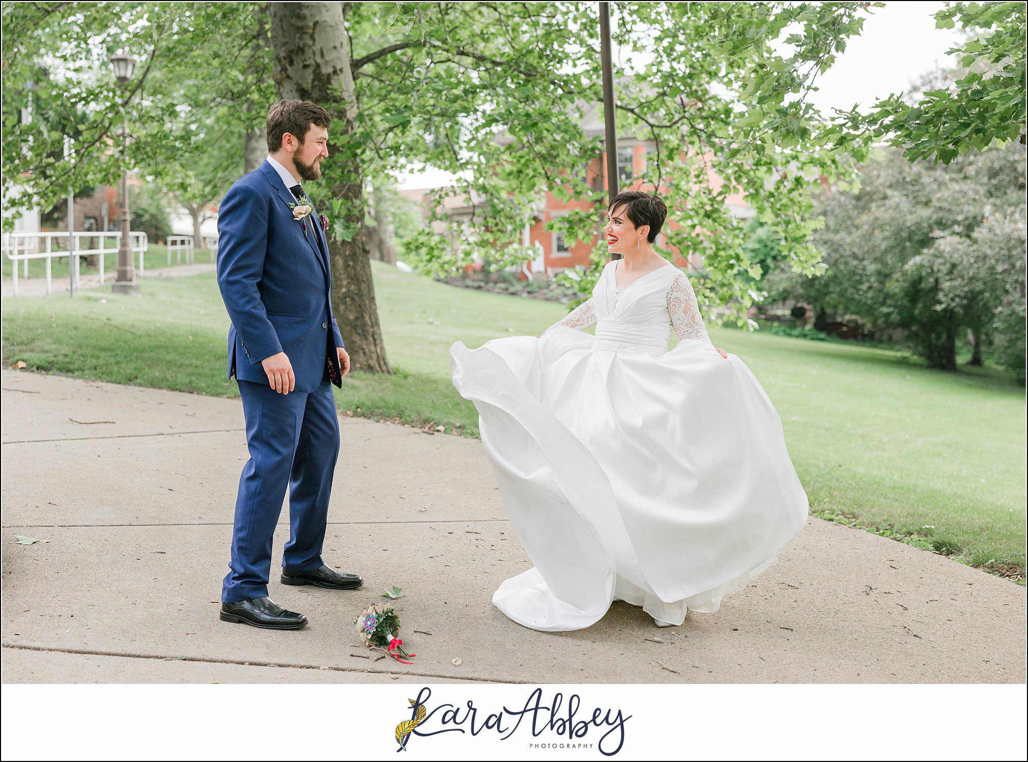 Summer Wedding at This Is Red in Munhall PA Pittsburgh PA - Portraits at John F. Kennedy Park