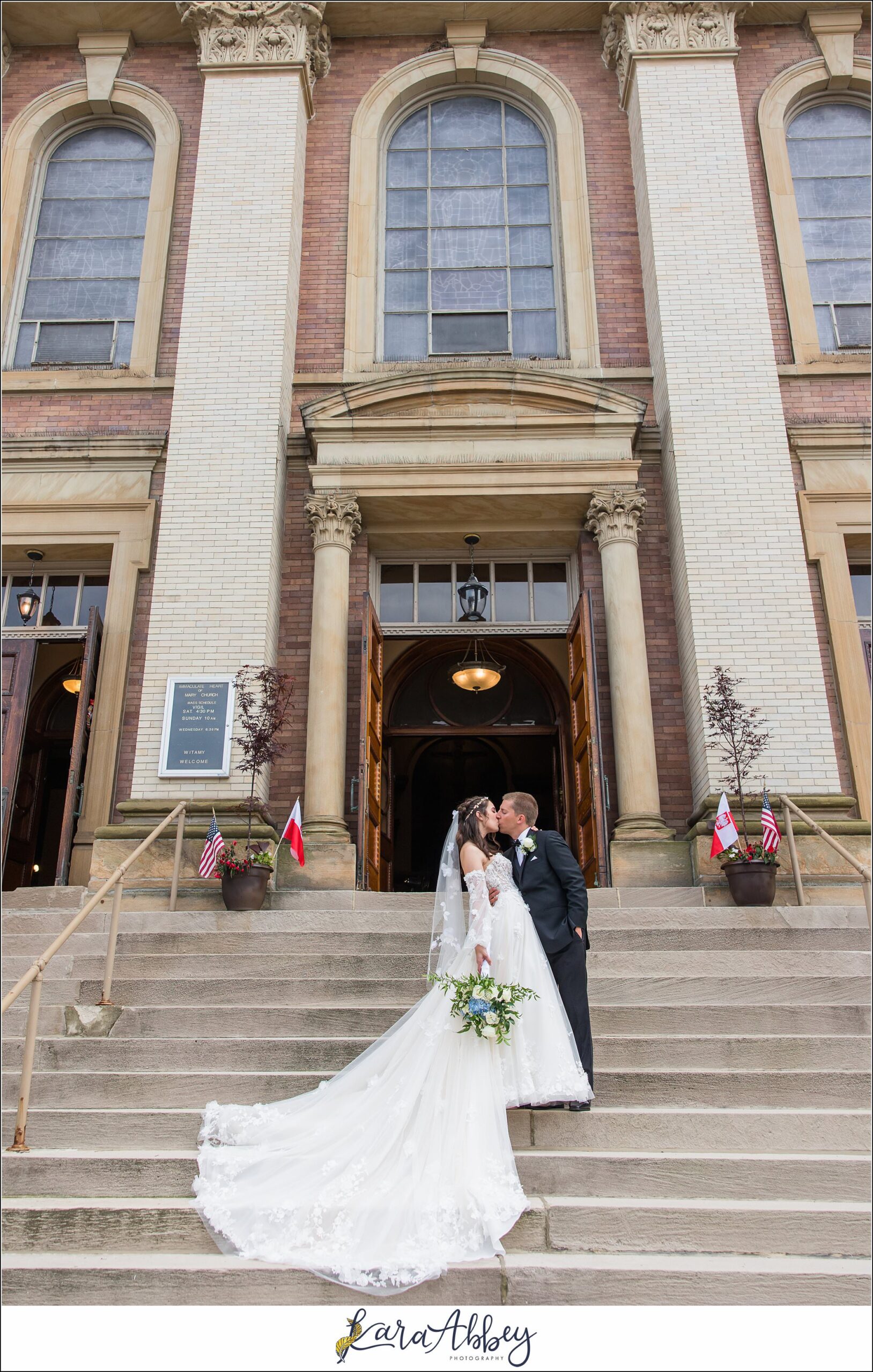 Summer Wedding at Immaculate Heart of Mary Church on Polish Hill in Pittsburgh, PA