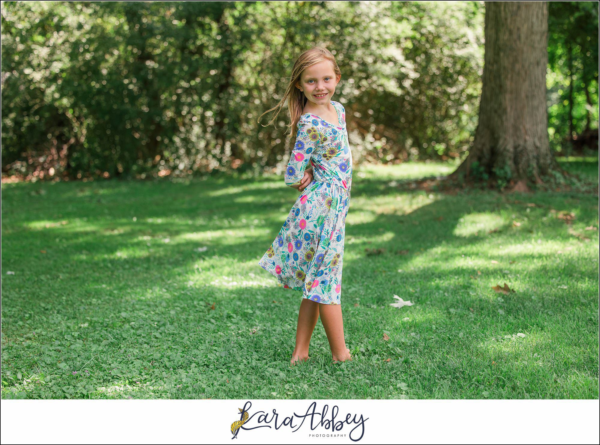 Half Birthday Backyard Fun Summer Portraits in Irwin PA