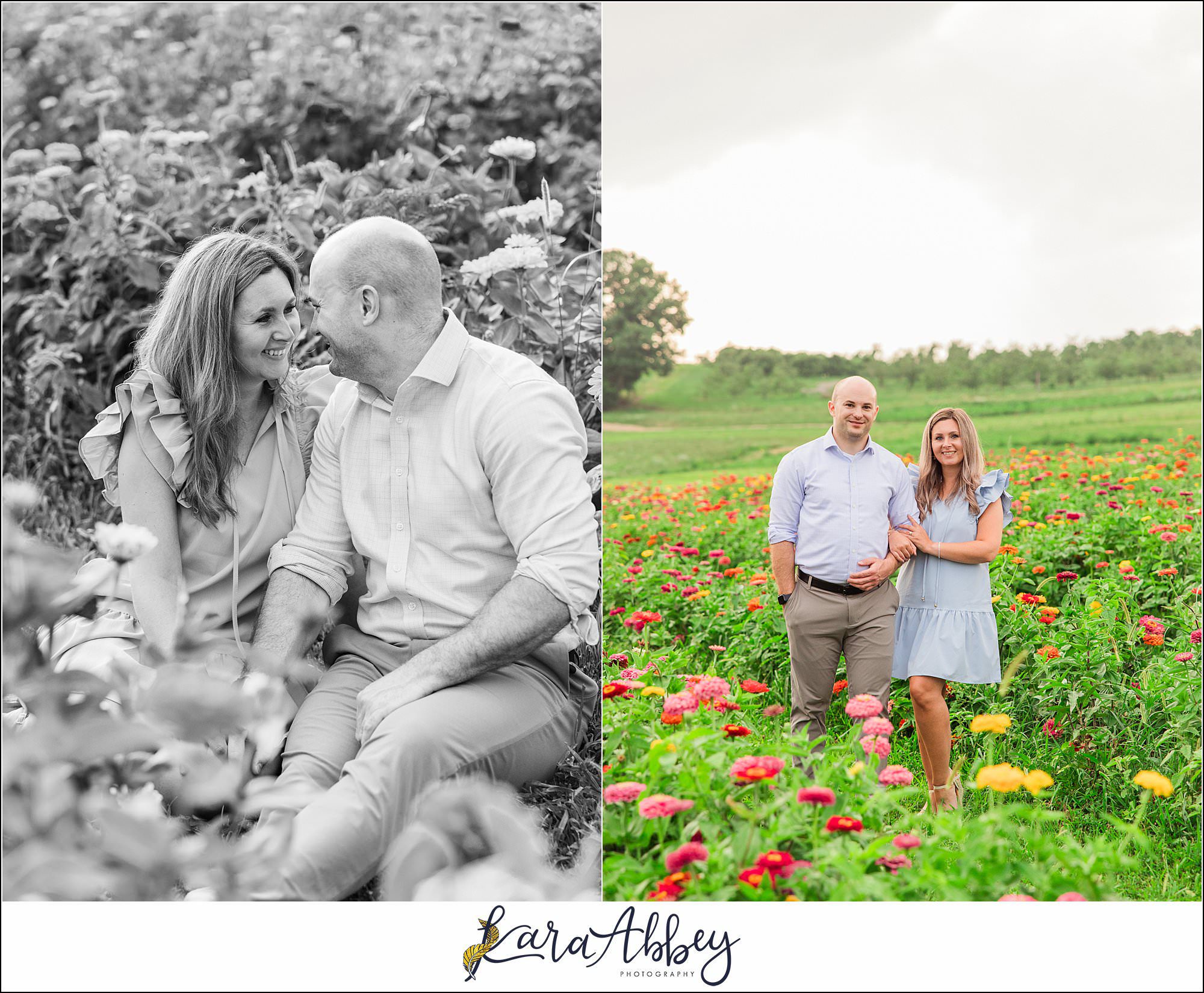 Wildflower Fields Engagement Session at Simmons Farm in McMurray, PA