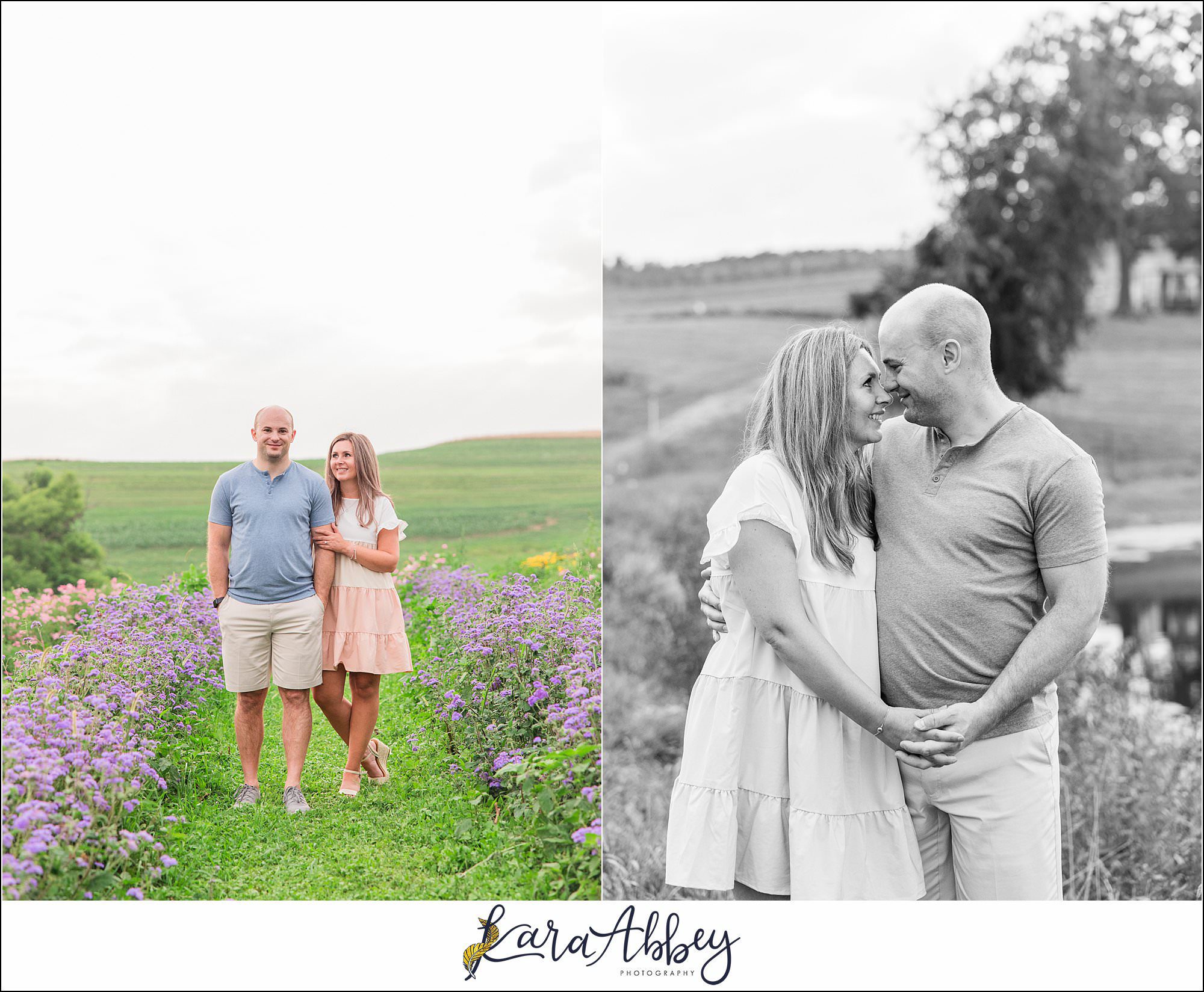 Wildflower Fields Engagement Session at Simmons Farm in McMurray, PA
