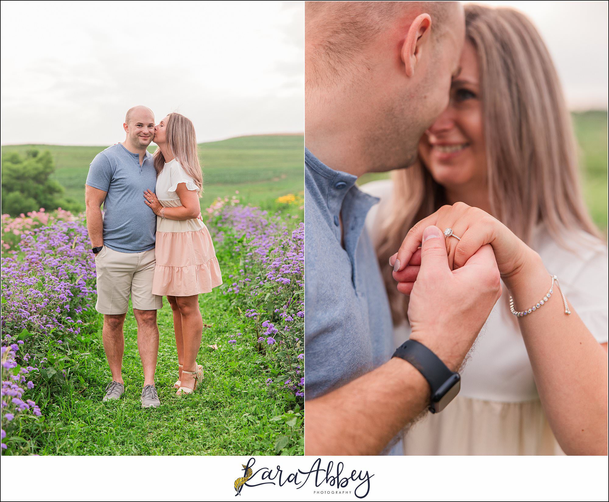 Wildflower Fields Engagement Session at Simmons Farm in McMurray, PA