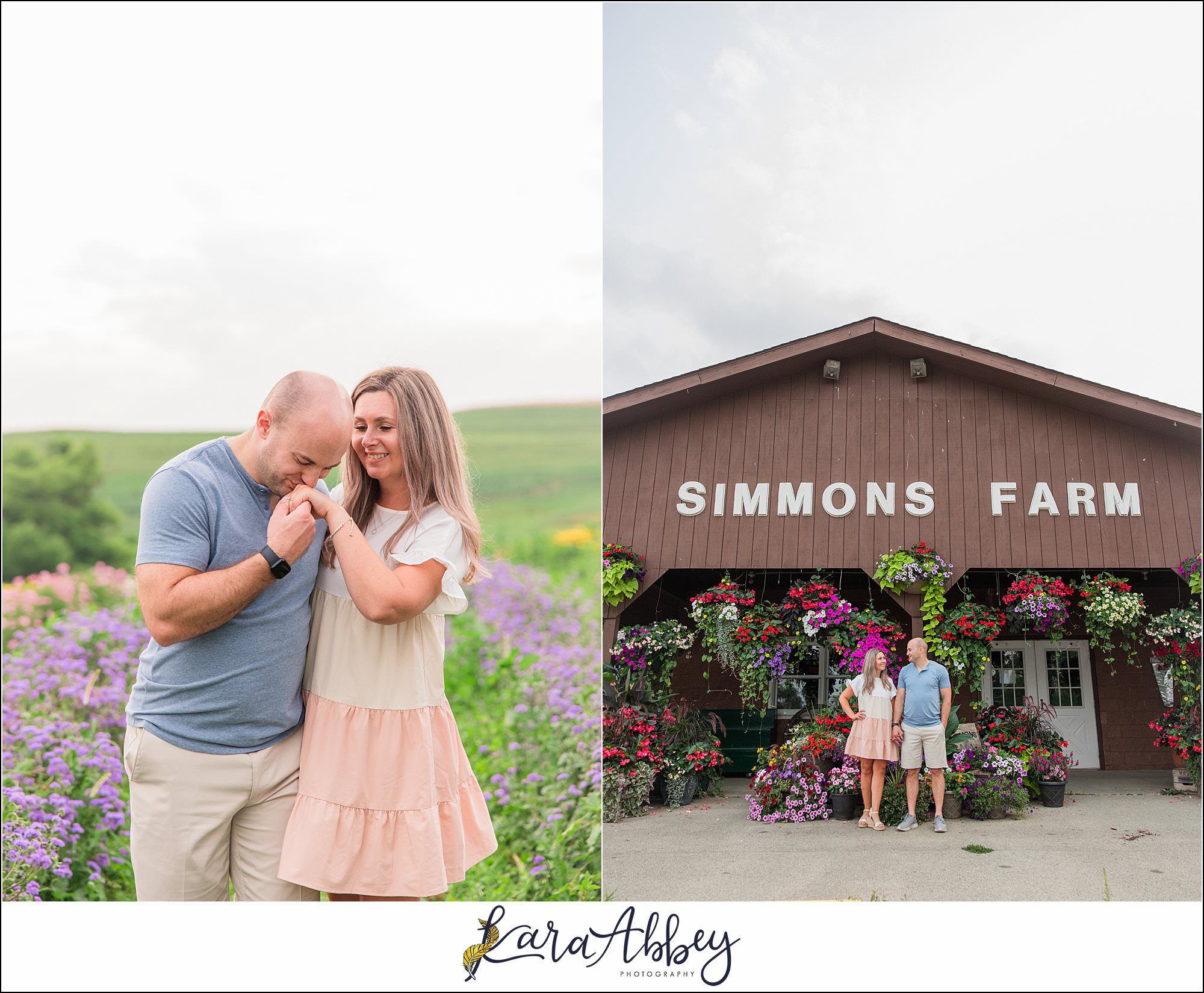 Wildflower Fields Engagement Session at Simmons Farm in McMurray, PA