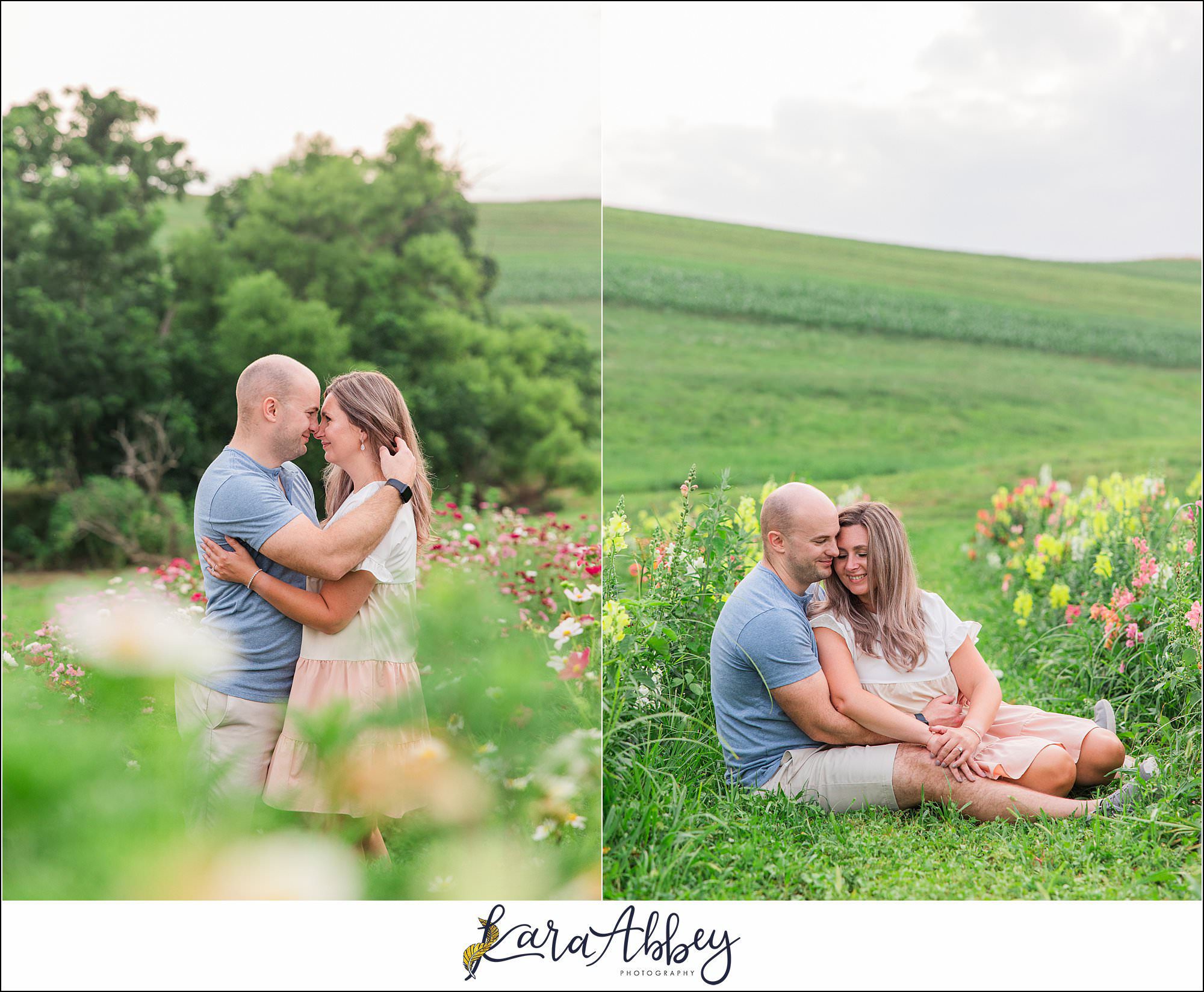 Wildflower Fields Engagement Session at Simmons Farm in McMurray, PA
