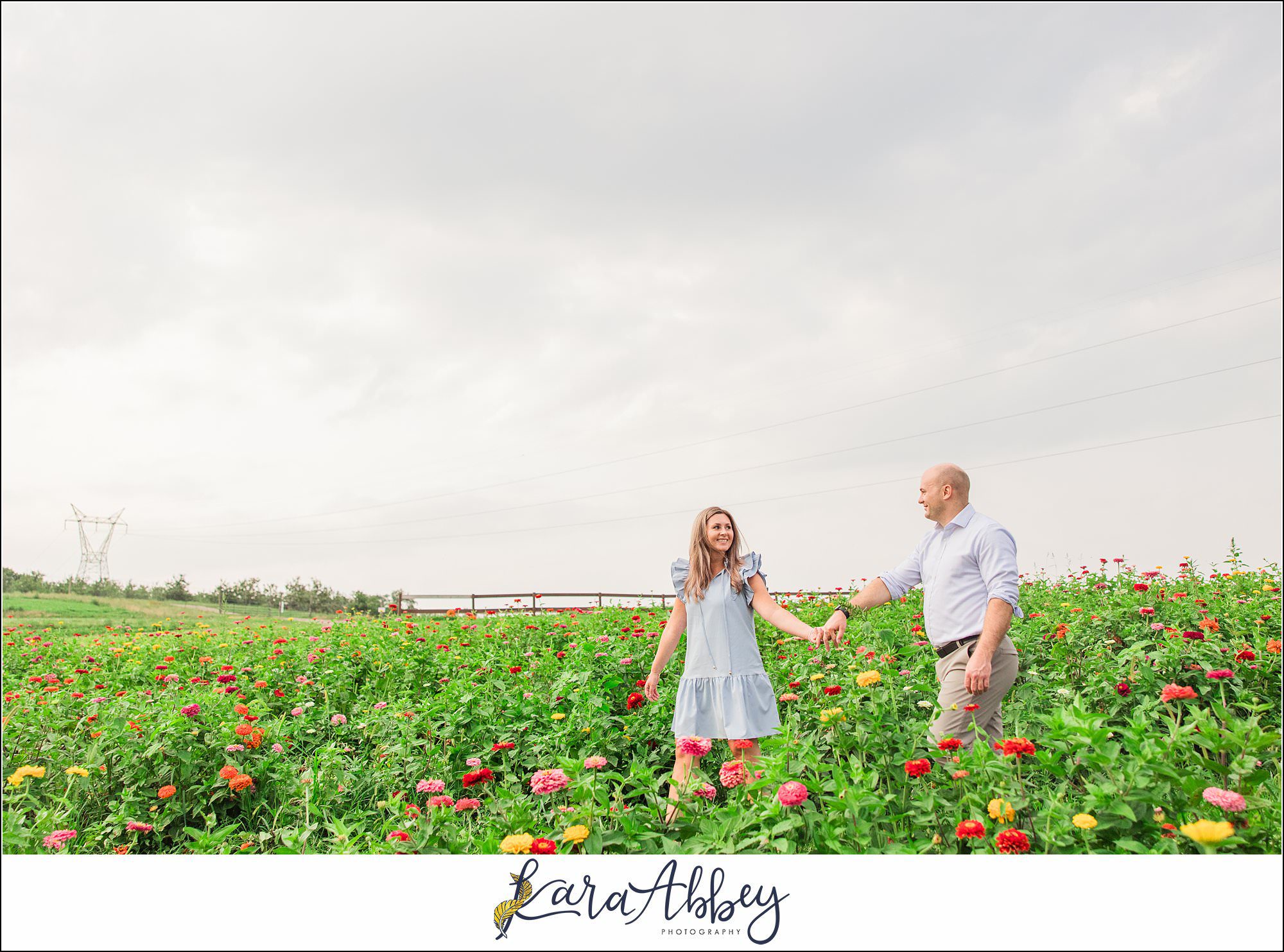 Wildflower Fields Engagement Session at Simmons Farm in McMurray, PA