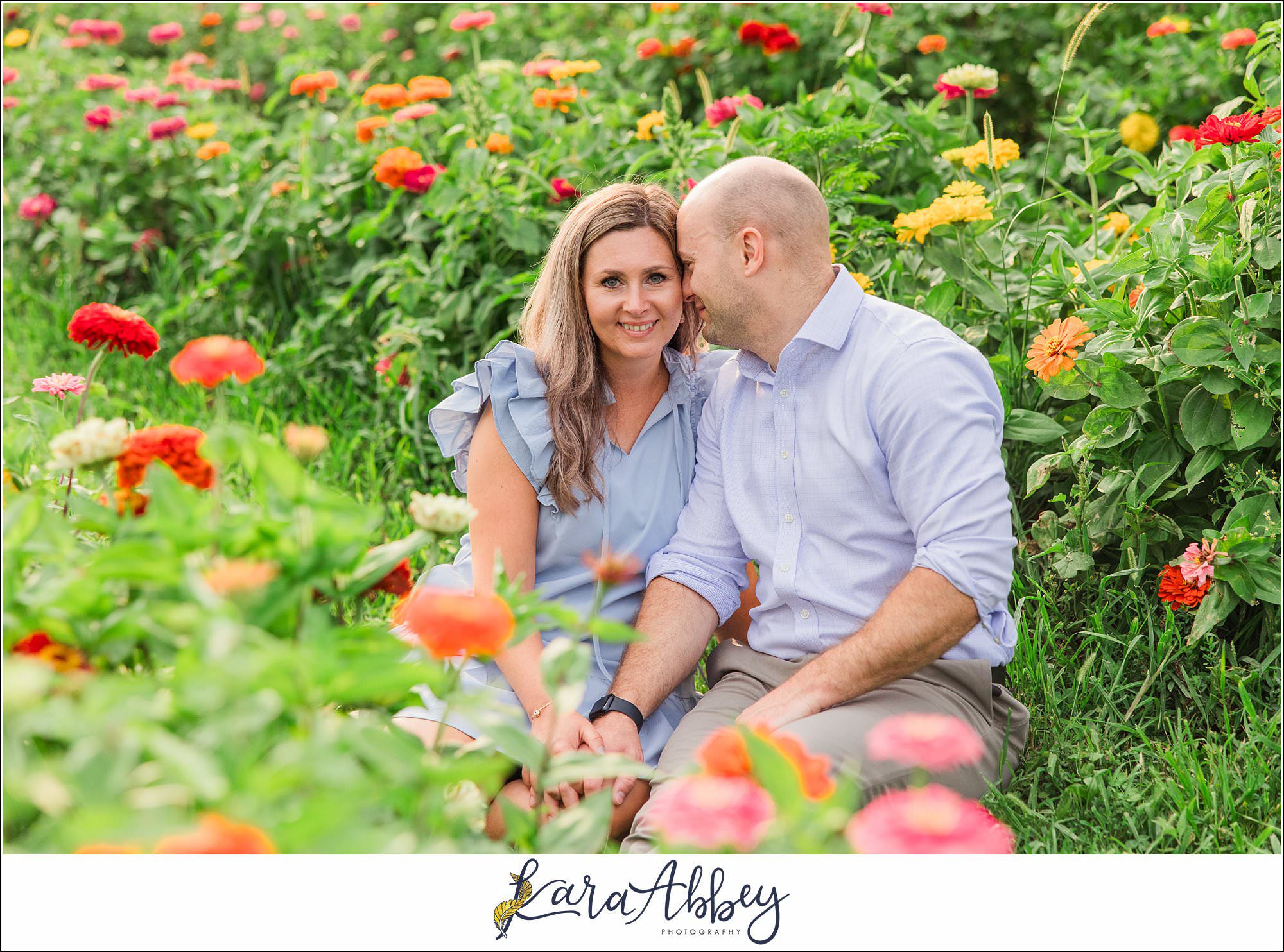 Wildflower Fields Engagement Session at Simmons Farm in McMurray, PA
