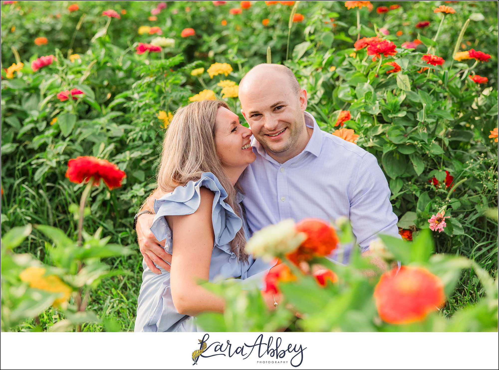 Wildflower Fields Engagement Session at Simmons Farm in McMurray, PA