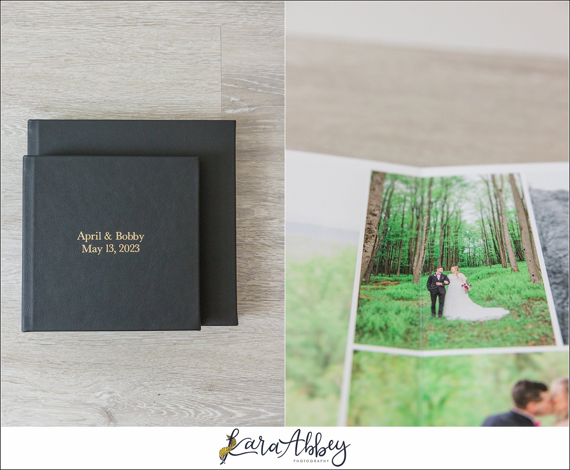 Black Luxury Leather Wedding Album Irwin PA